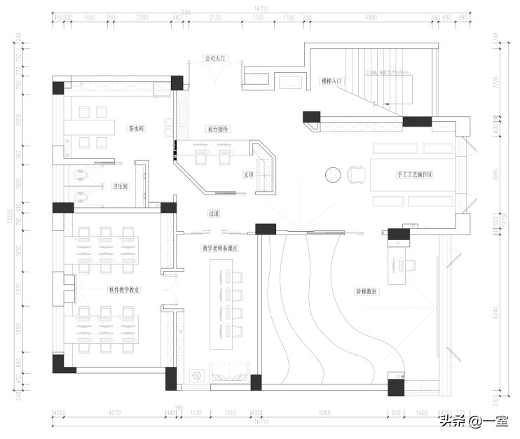 新中式辦公空間設計案例（新中式簡約風格辦公室設計公司）