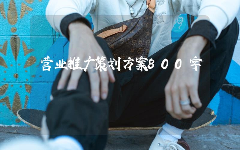 營業(yè)推廣策劃方案800字