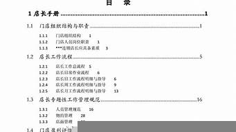 連鎖門店運營手冊（連鎖門店運營手冊怎么寫）