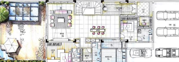 住宅景觀設(shè)計(jì)手繪平面草圖（住宅景觀平面圖高清）