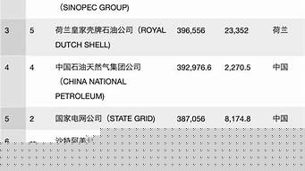 全球企業(yè)500強(qiáng)排行榜